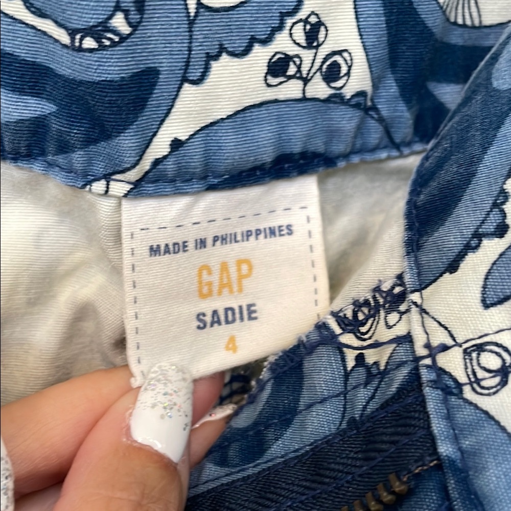 GAP White and Blue Mini Skirt Casual Resort Wear - Picture 2 of 6